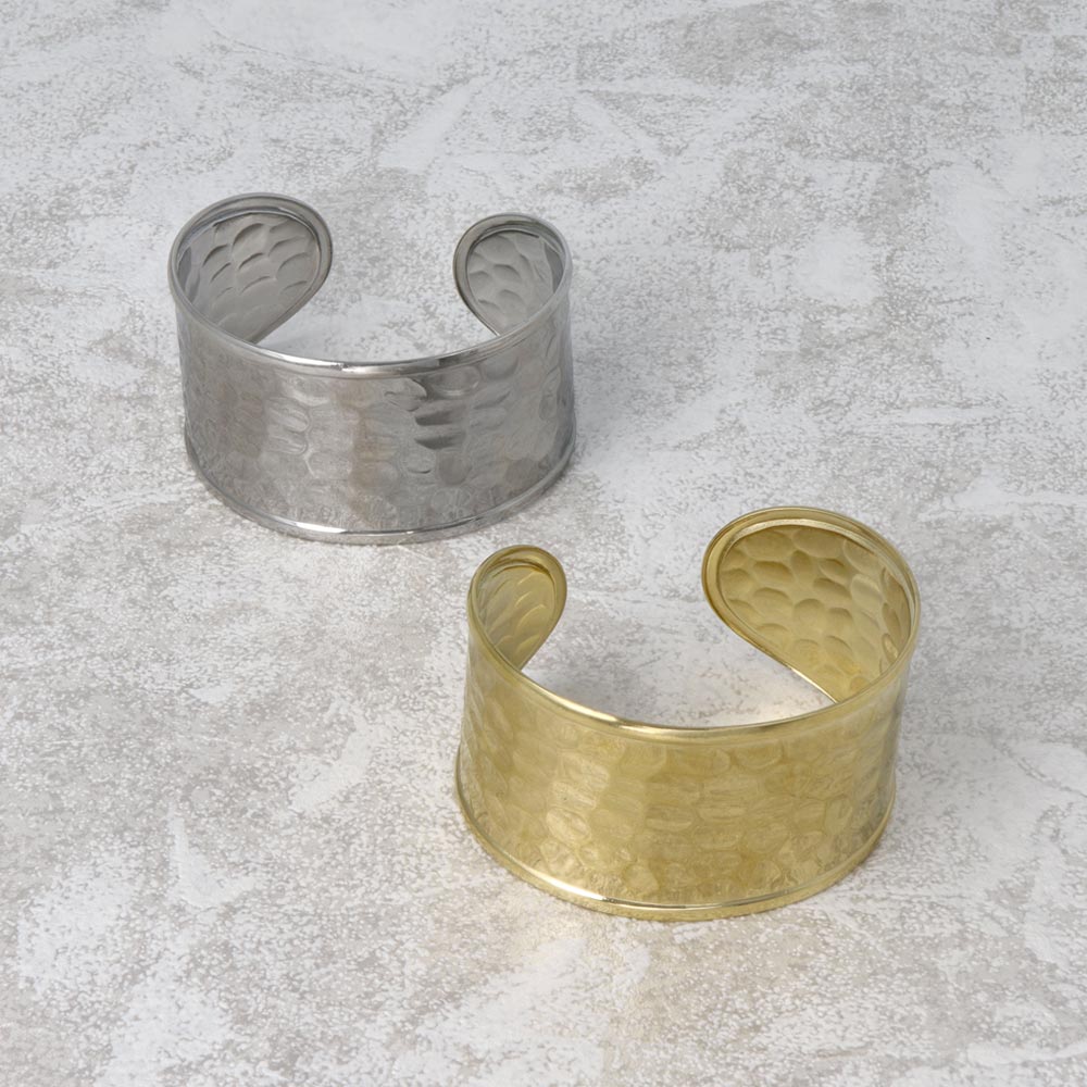 Hammered Wide Cuff Bangle
