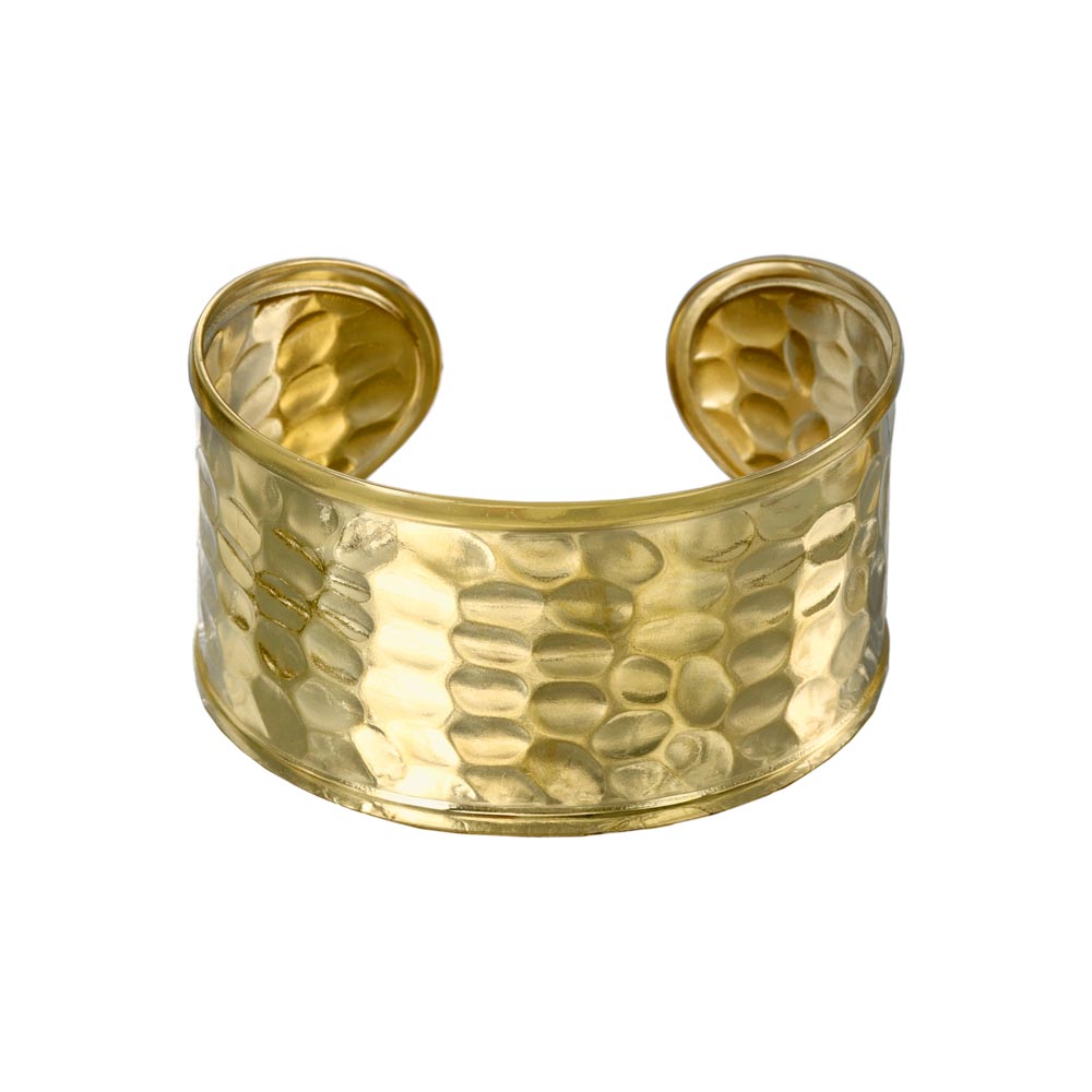 Hammered Wide Cuff Bangle