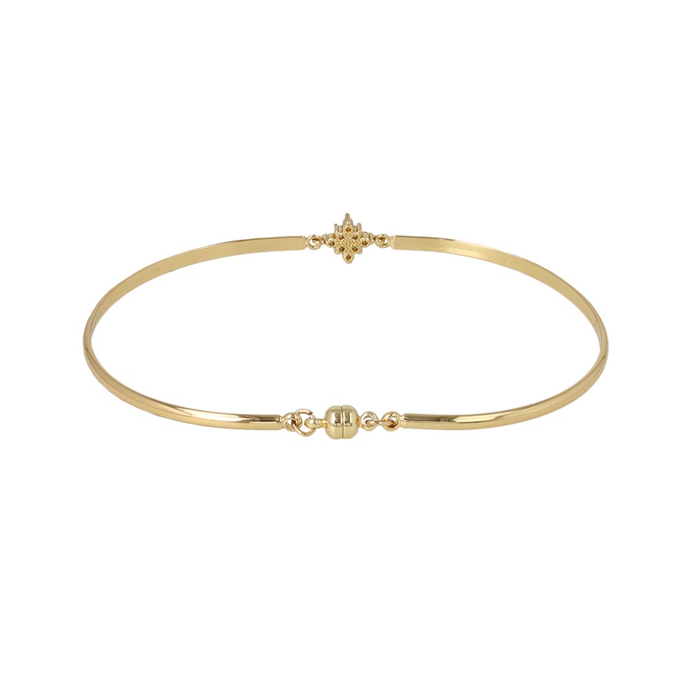 Rhombus CZ Magnetic Clasp Bracelet