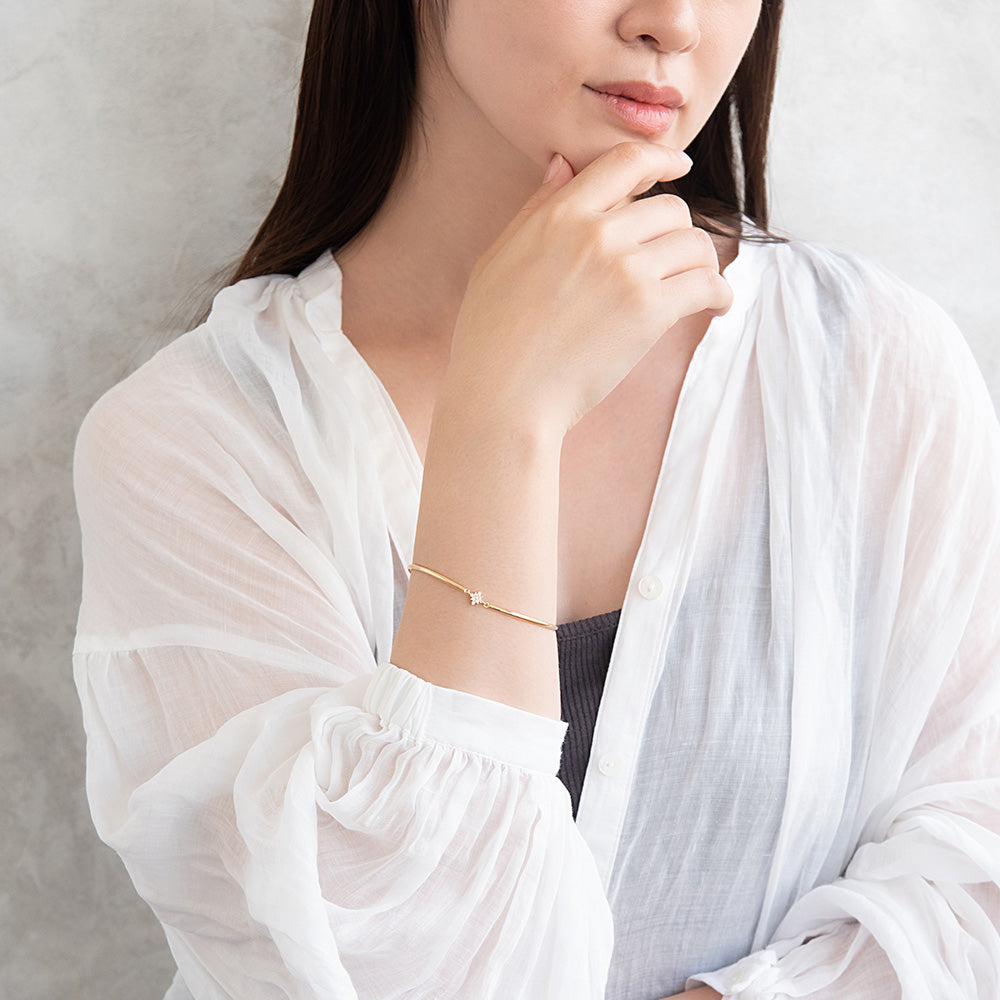 Rhombus CZ Magnetic Clasp Bracelet