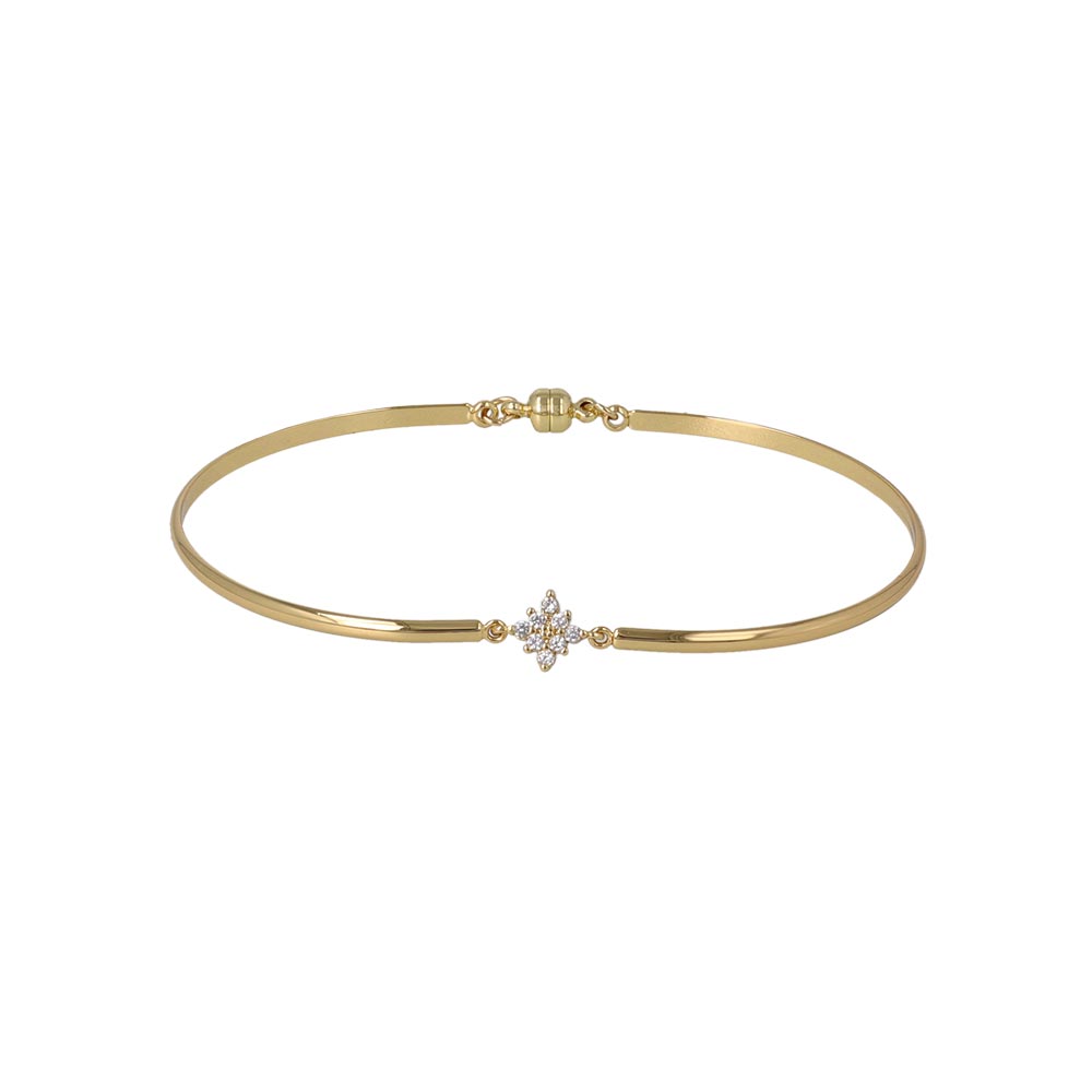 Rhombus CZ Magnetic Clasp Bracelet