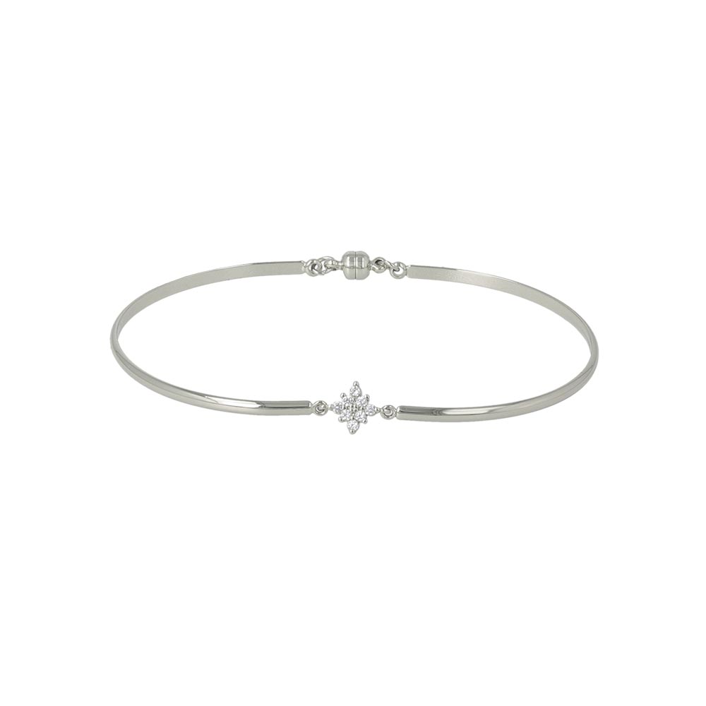 Rhombus CZ Magnetic Clasp Bracelet
