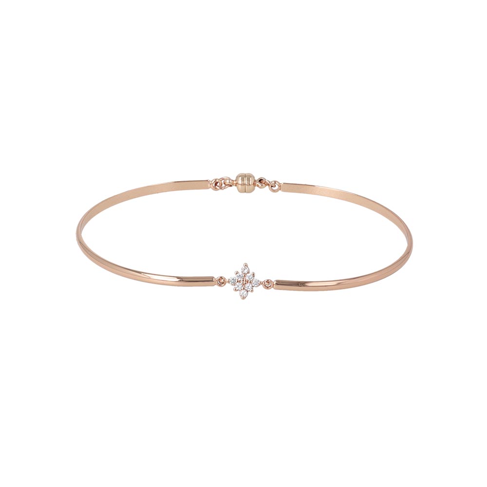 Rhombus CZ Magnetic Clasp Bracelet