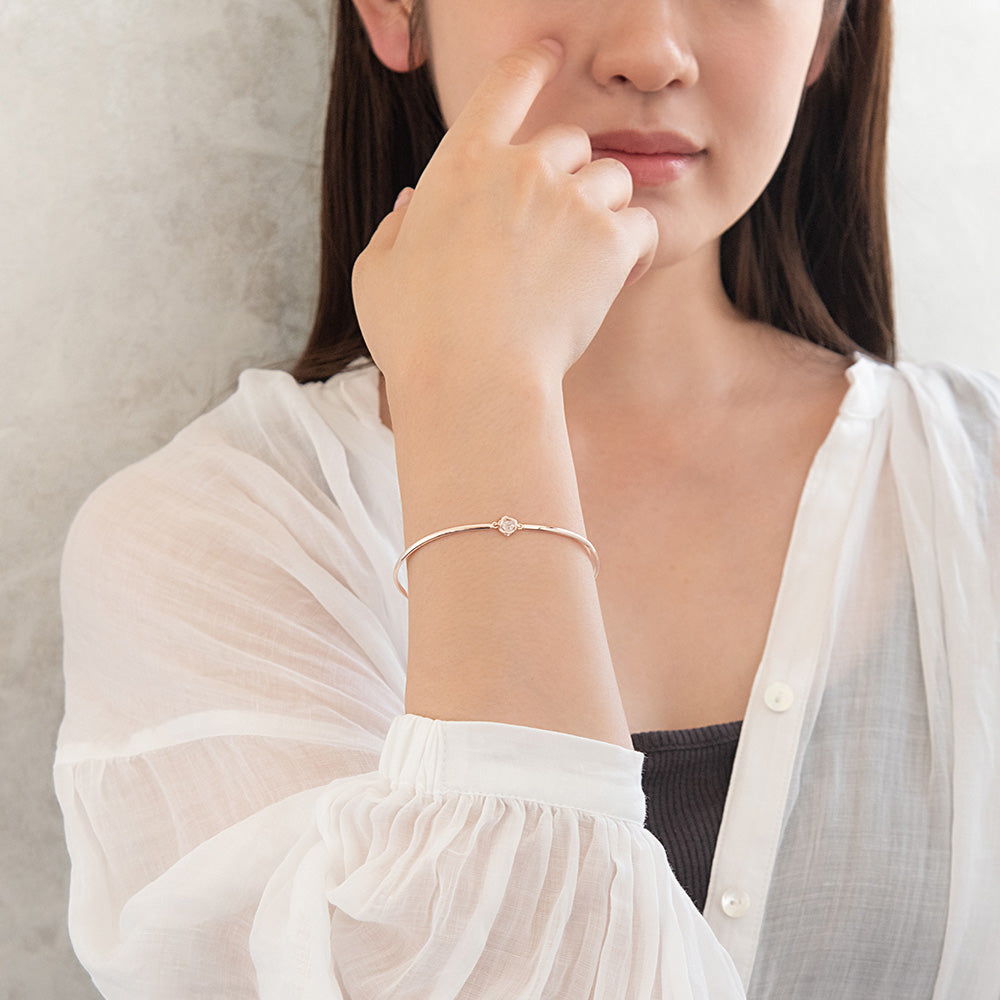 Triangle CZ Magnetic Clasp Bracelet