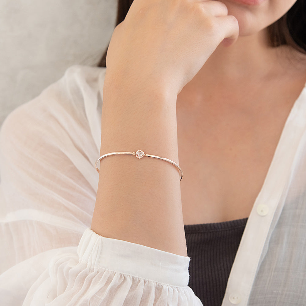 Triangle CZ Magnetic Clasp Bracelet