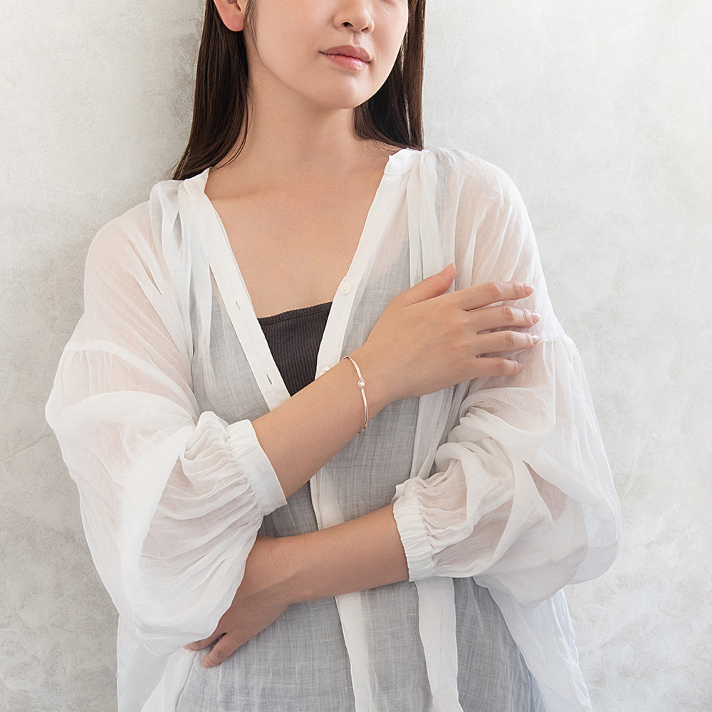 Triangle CZ Magnetic Clasp Bracelet