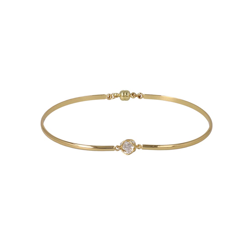 Triangle CZ Magnetic Clasp Bracelet