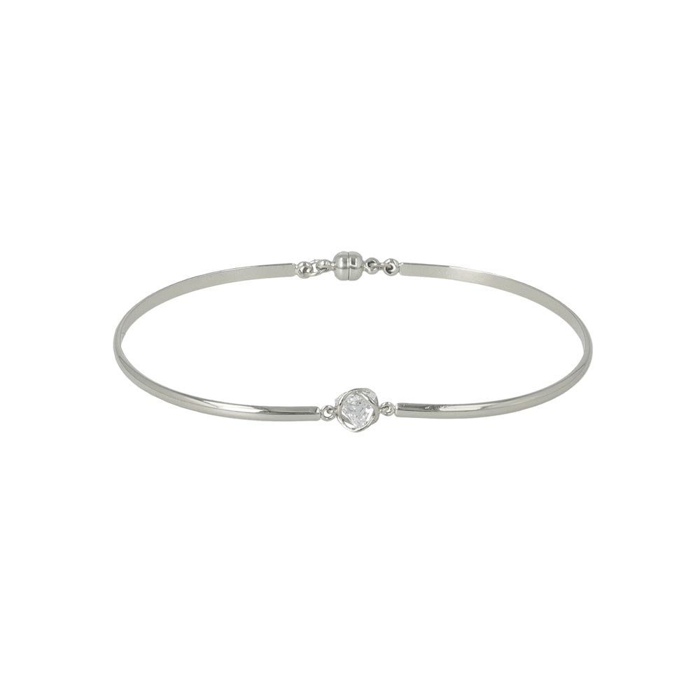 Triangle CZ Magnetic Clasp Bracelet