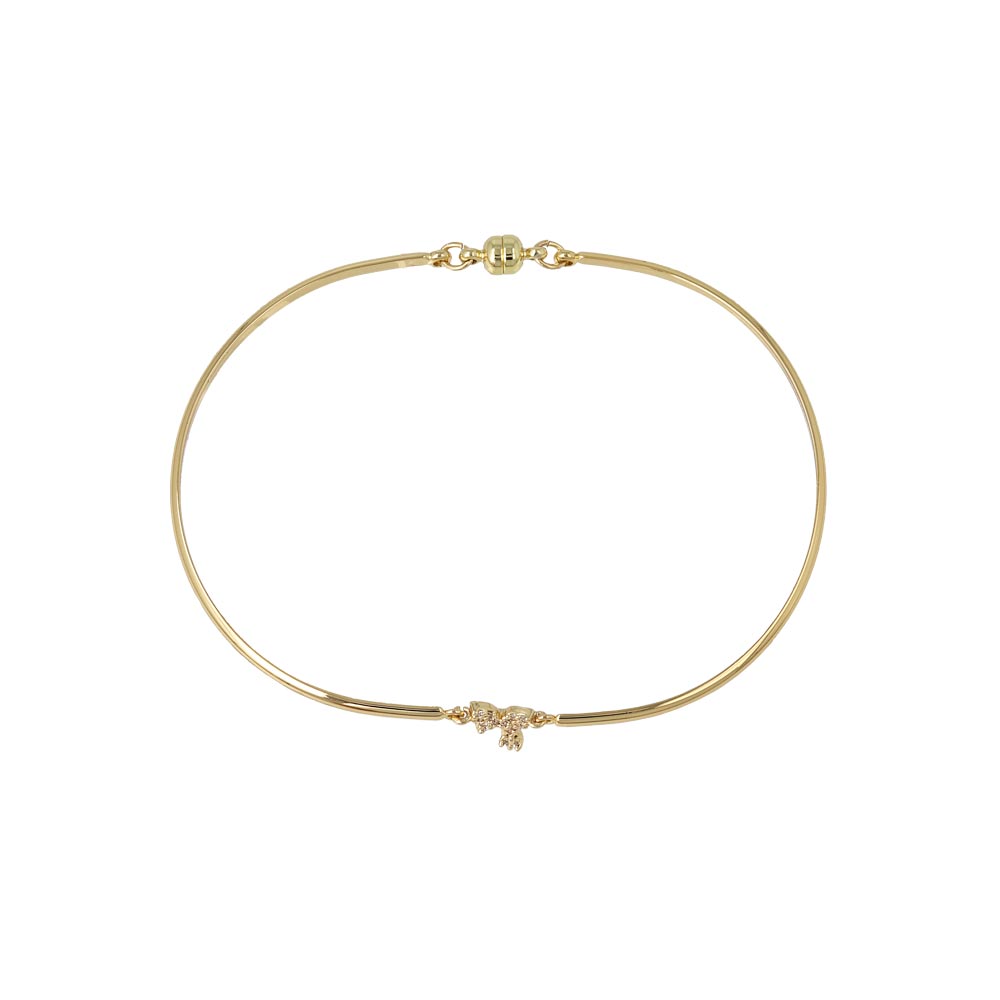 Butterfly CZ Magnetic Clasp Bracelet