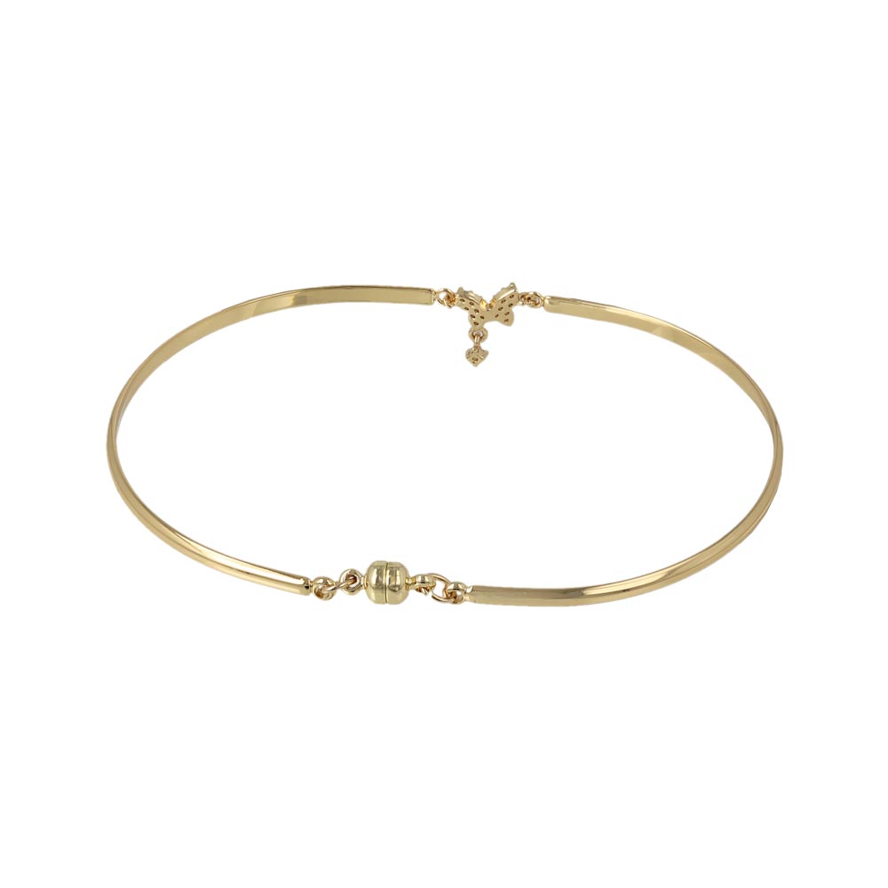 Butterfly CZ Magnetic Clasp Bracelet