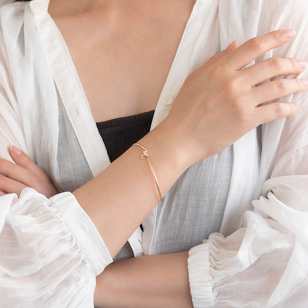 Butterfly CZ Magnetic Clasp Bracelet