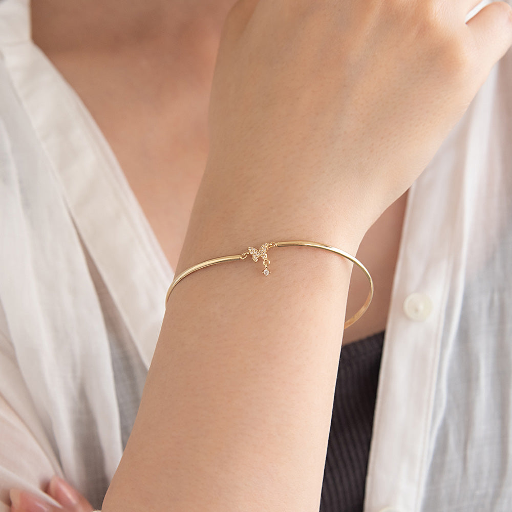 Butterfly CZ Magnetic Clasp Bracelet