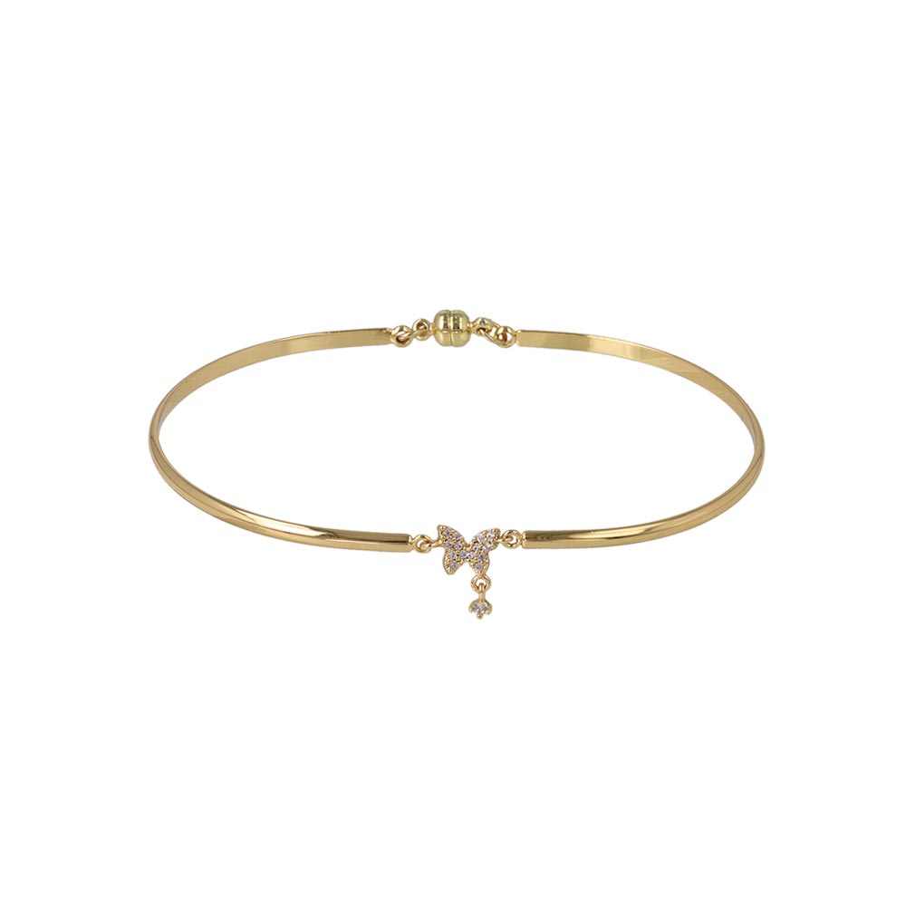 Butterfly CZ Magnetic Clasp Bracelet