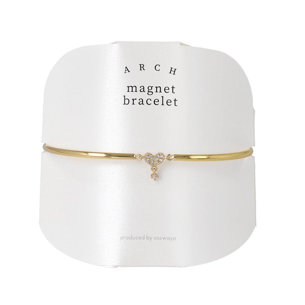 Heart CZ Magnetic Clasp Bracelet
