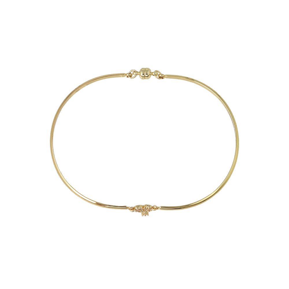 Heart CZ Magnetic Clasp Bracelet