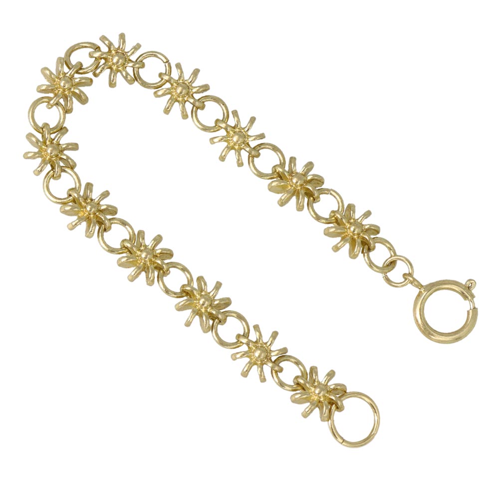 Awesome Flower and Circle Link Bracelet