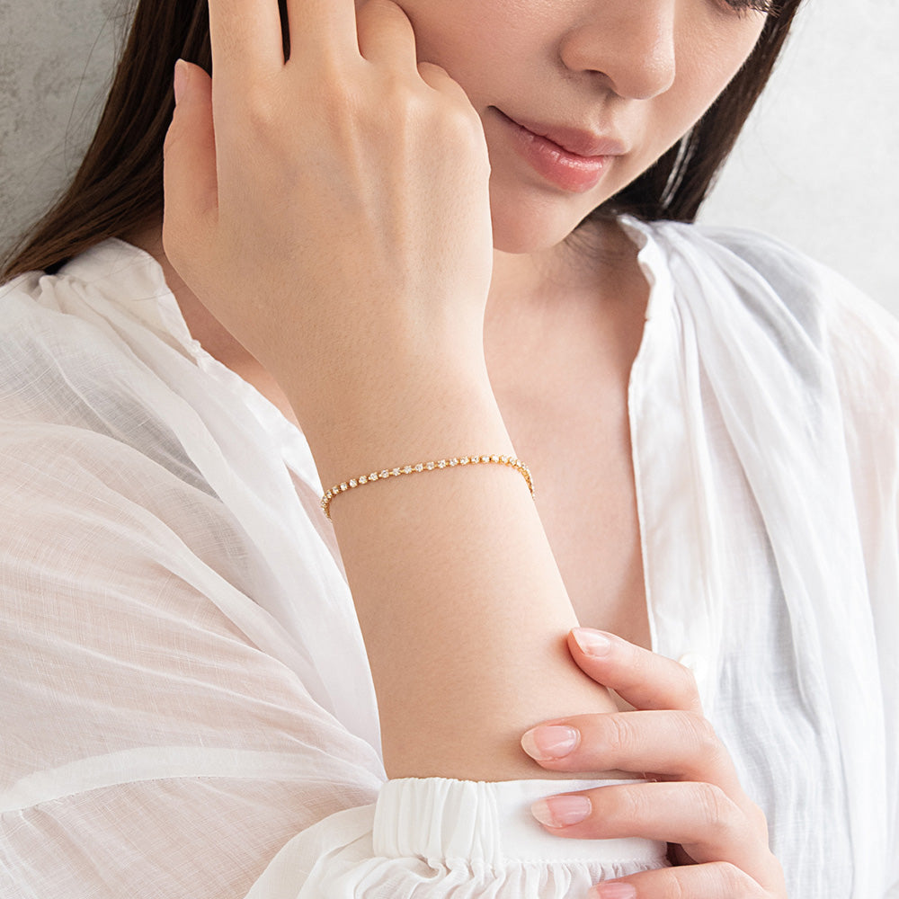 2mm Stone Magnetic Clasp Tennis Bracelet