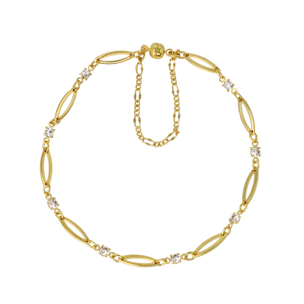 Oval Link Magnetic Clasp Bracelet