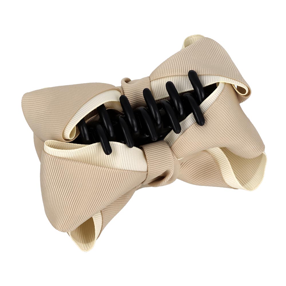 Soft Two Tone Bow Hair Claw Clip