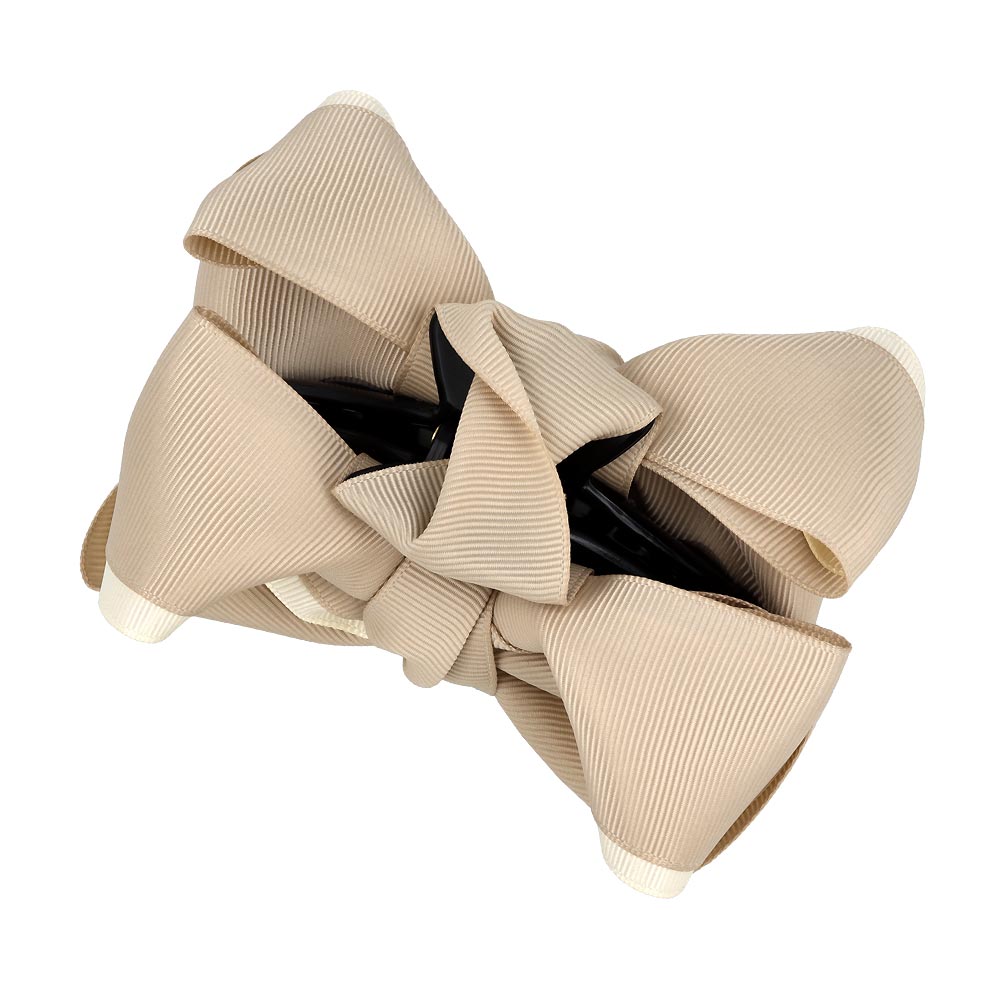 Soft Two Tone Bow Hair Claw Clip