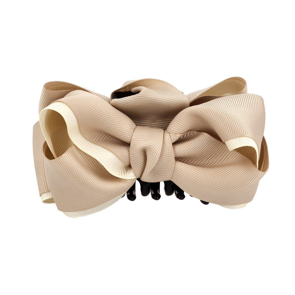 Soft Two Tone Bow Hair Claw Clip