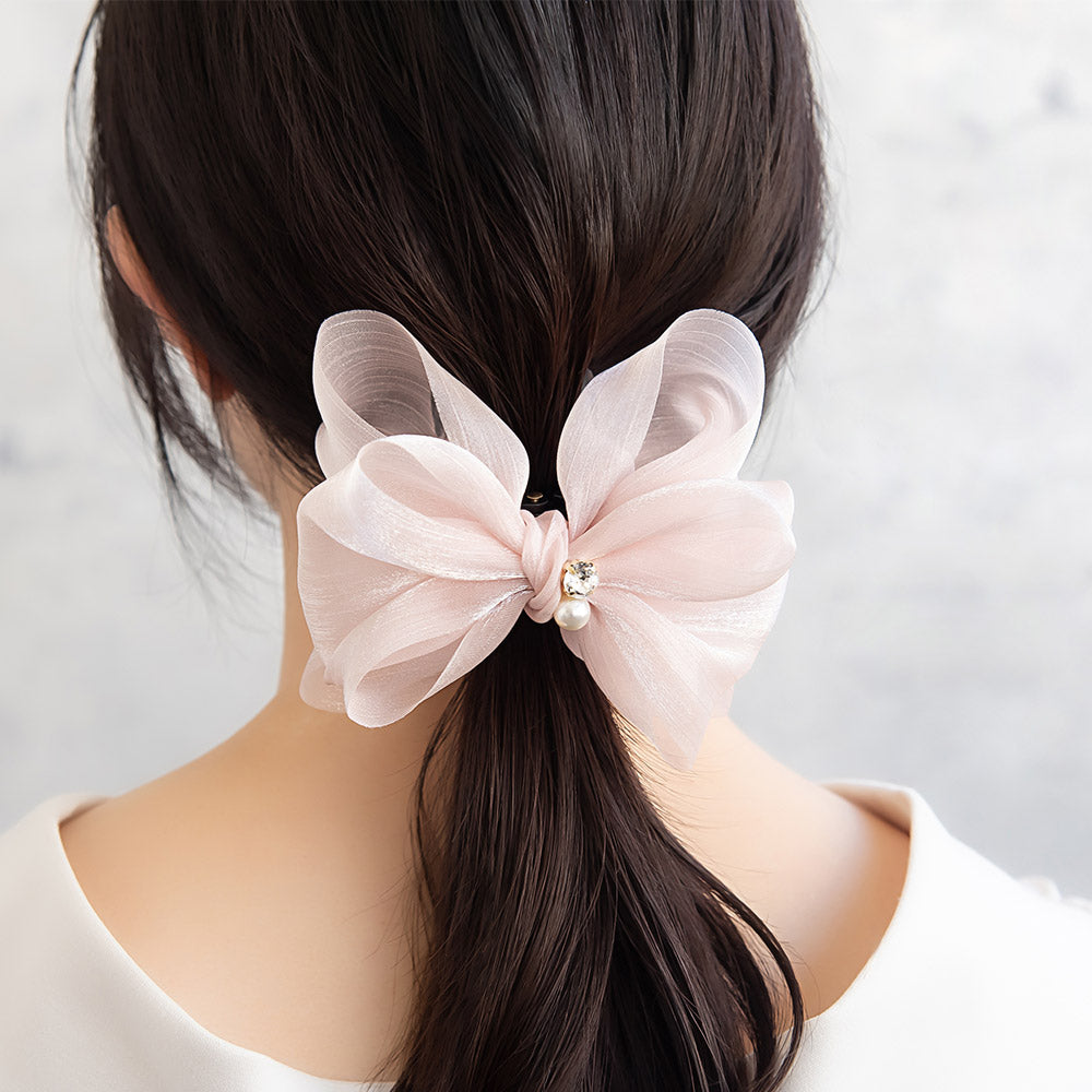 Sheer Shimmering Bow Hair Claw