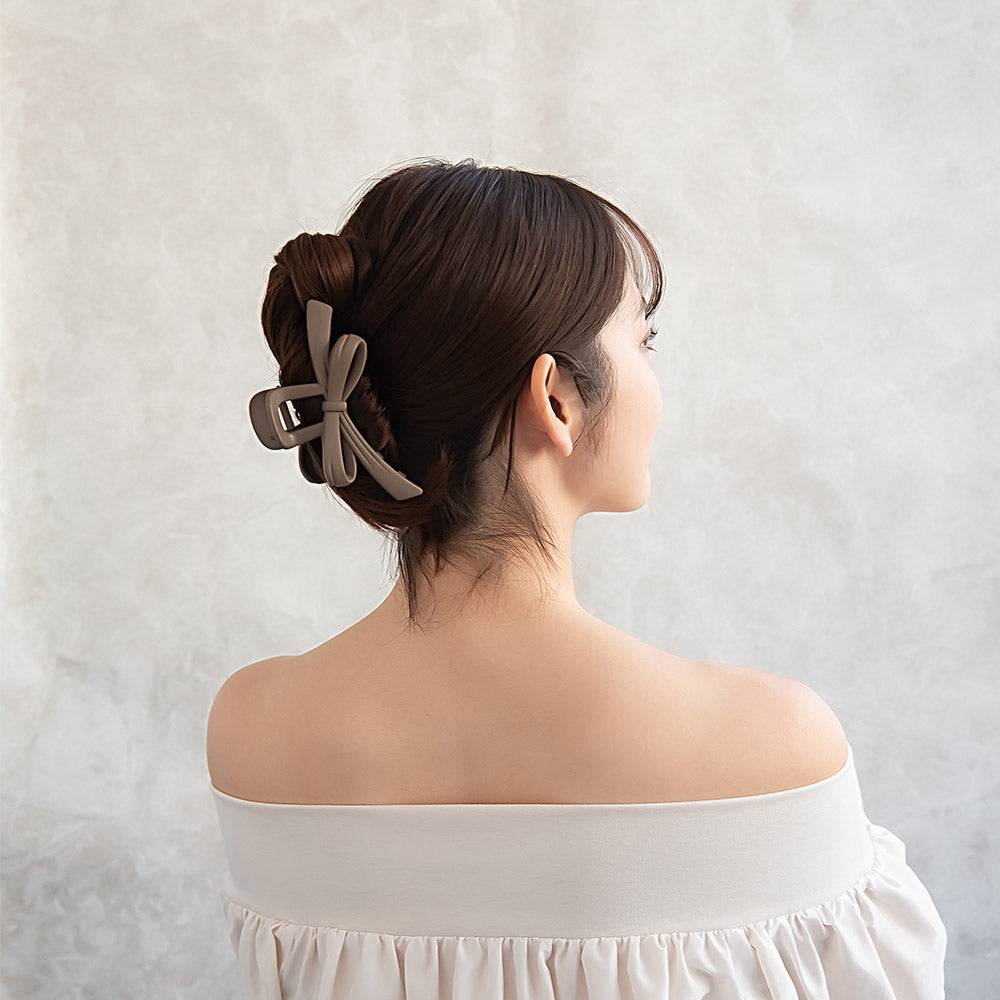Matte Bowknot Hair Claw Clip