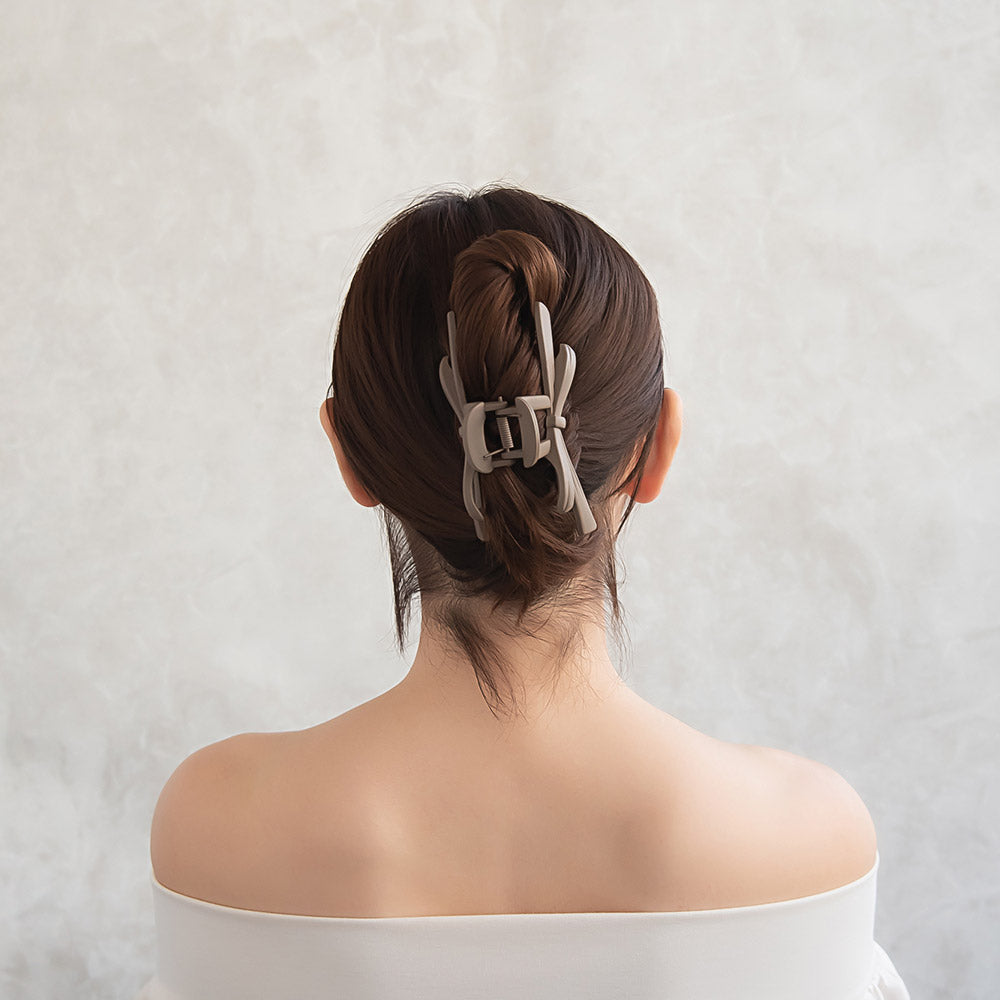Matte Bowknot Hair Claw Clip