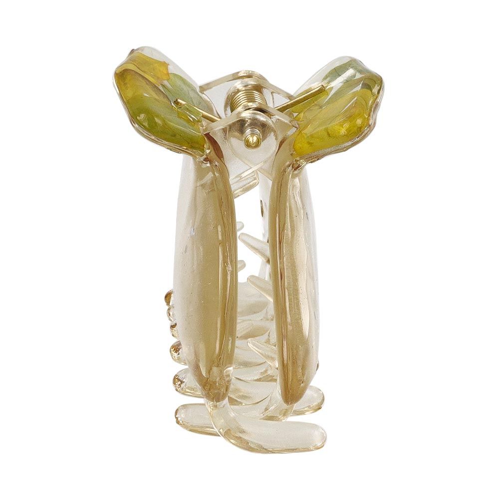 Flower Resin Glitter Hair Claw