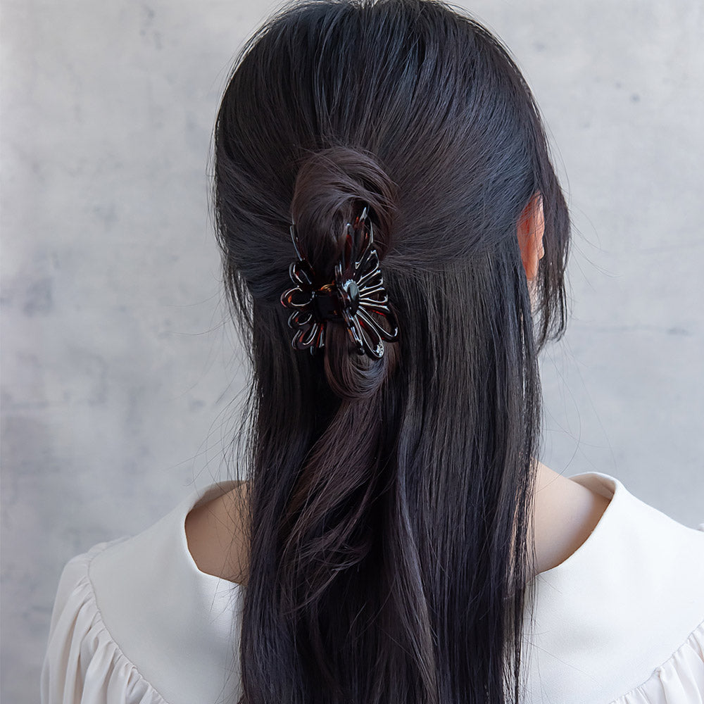 Cutout Flower French Hair Claw Clip