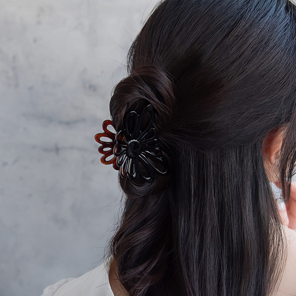 Cutout Flower French Hair Claw Clip