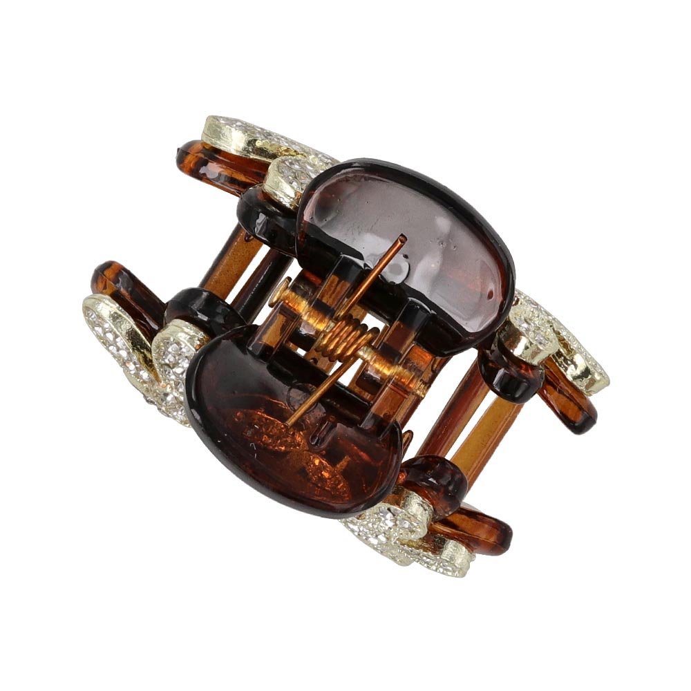 Pave Flower Mini Hair Claw