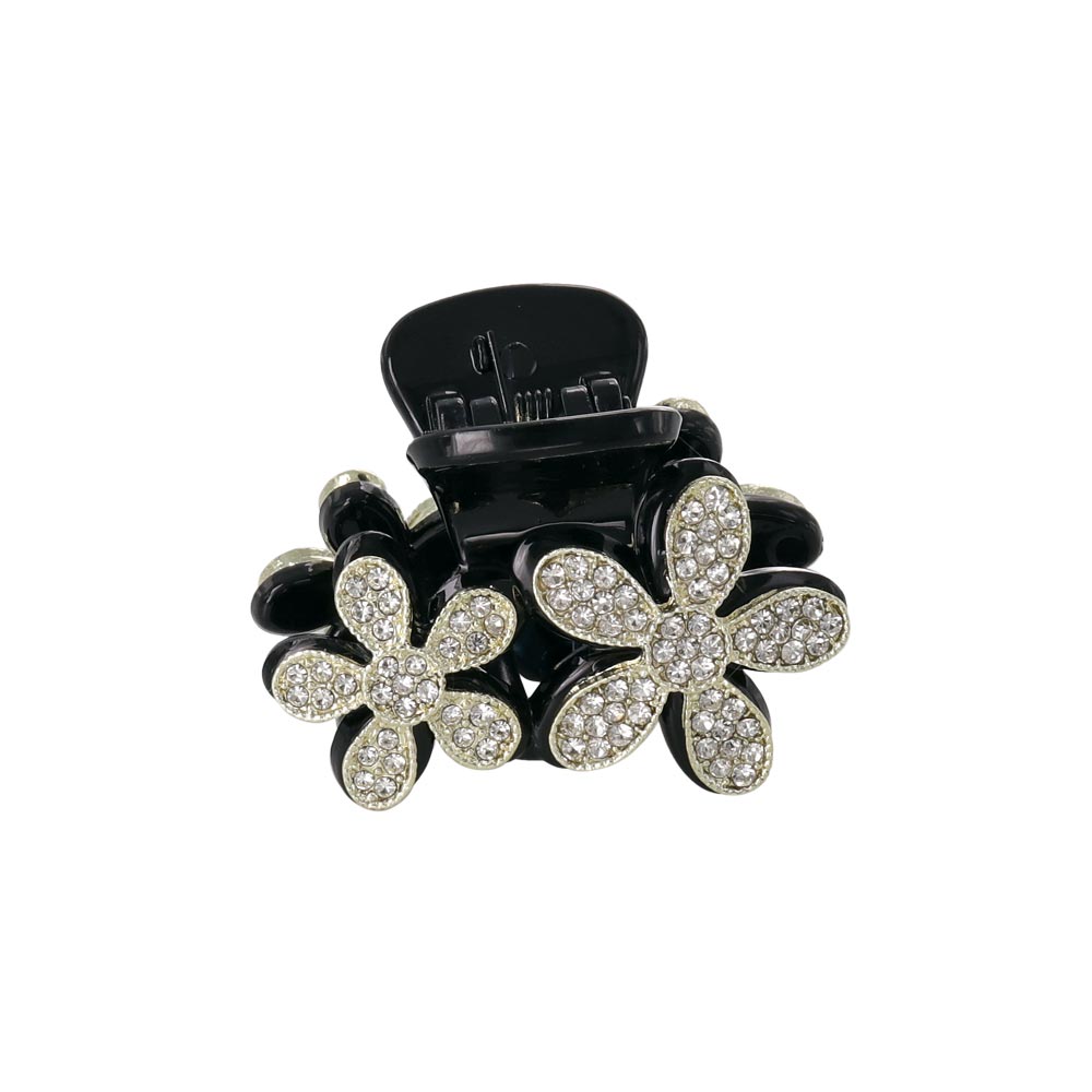Pave Flower Mini Hair Claw