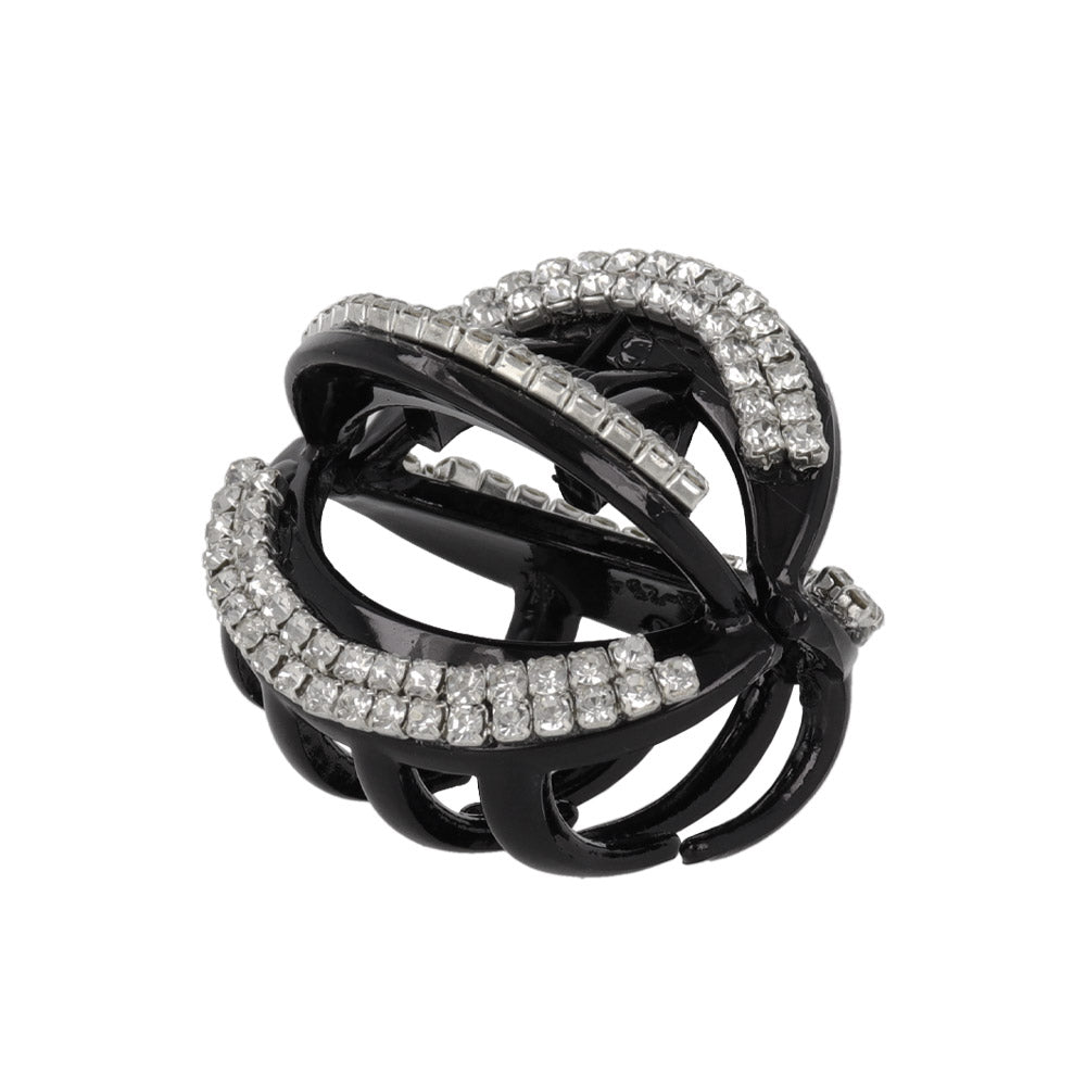 Rhinestone Mini Round Hair Claw