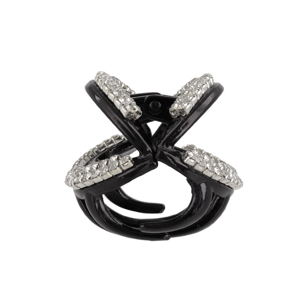 Rhinestone Mini Round Hair Claw