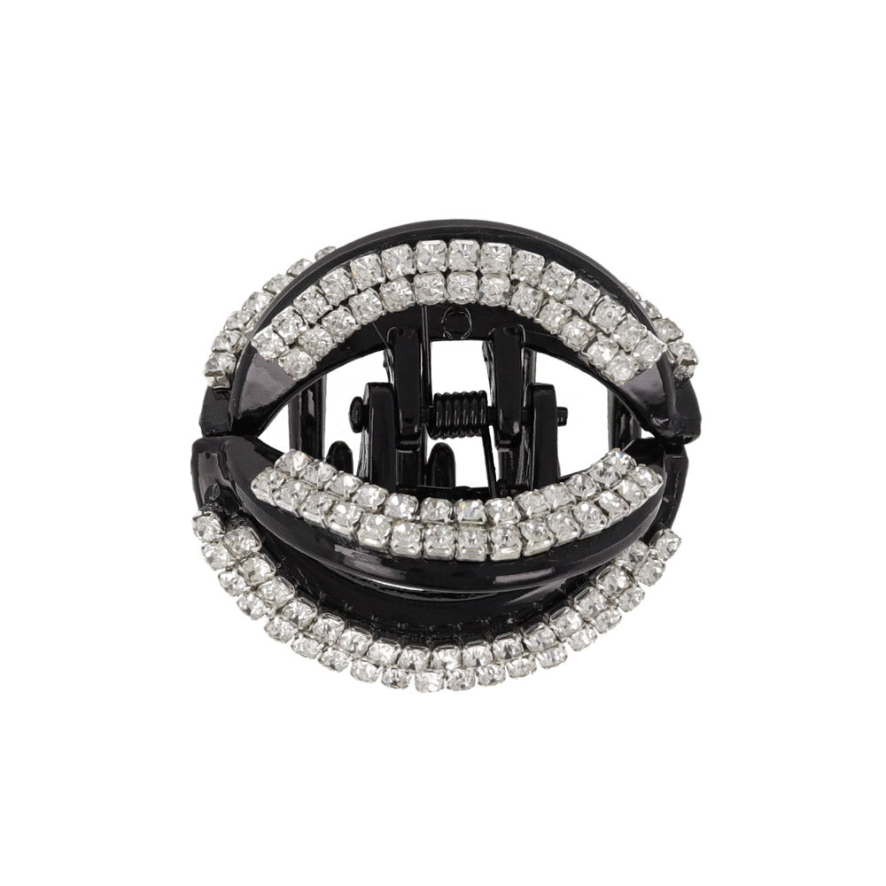 Rhinestone Mini Round Hair Claw