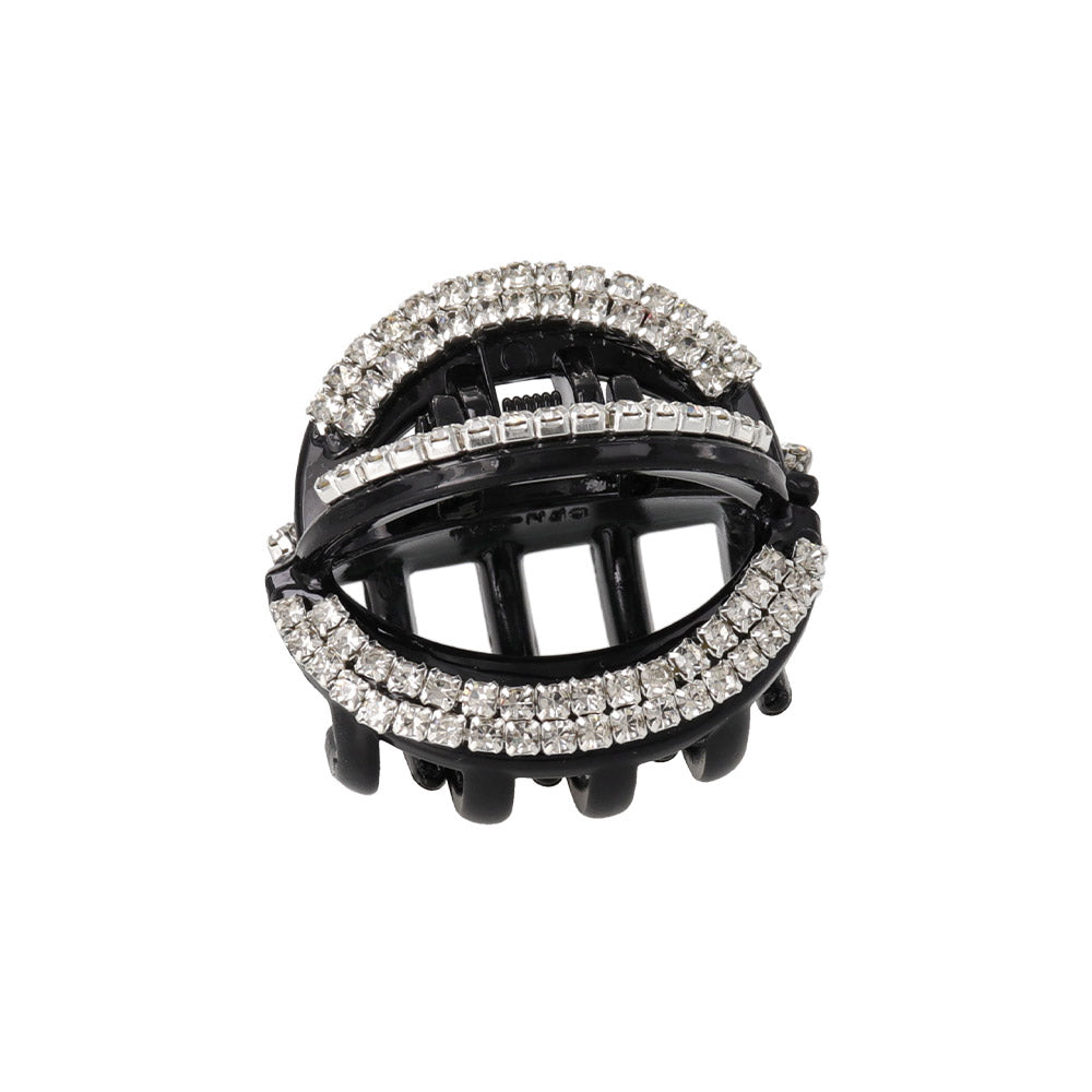 Rhinestone Mini Round Hair Claw