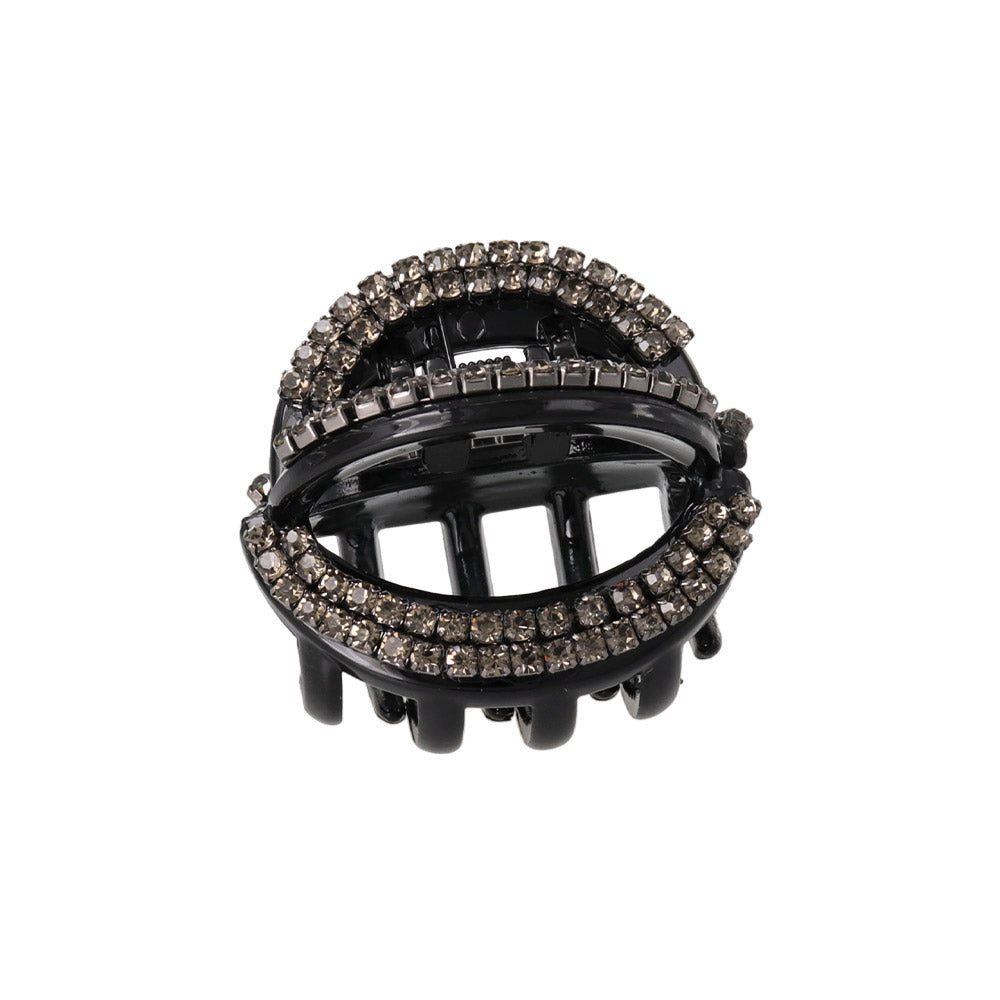 Rhinestone Mini Round Hair Claw