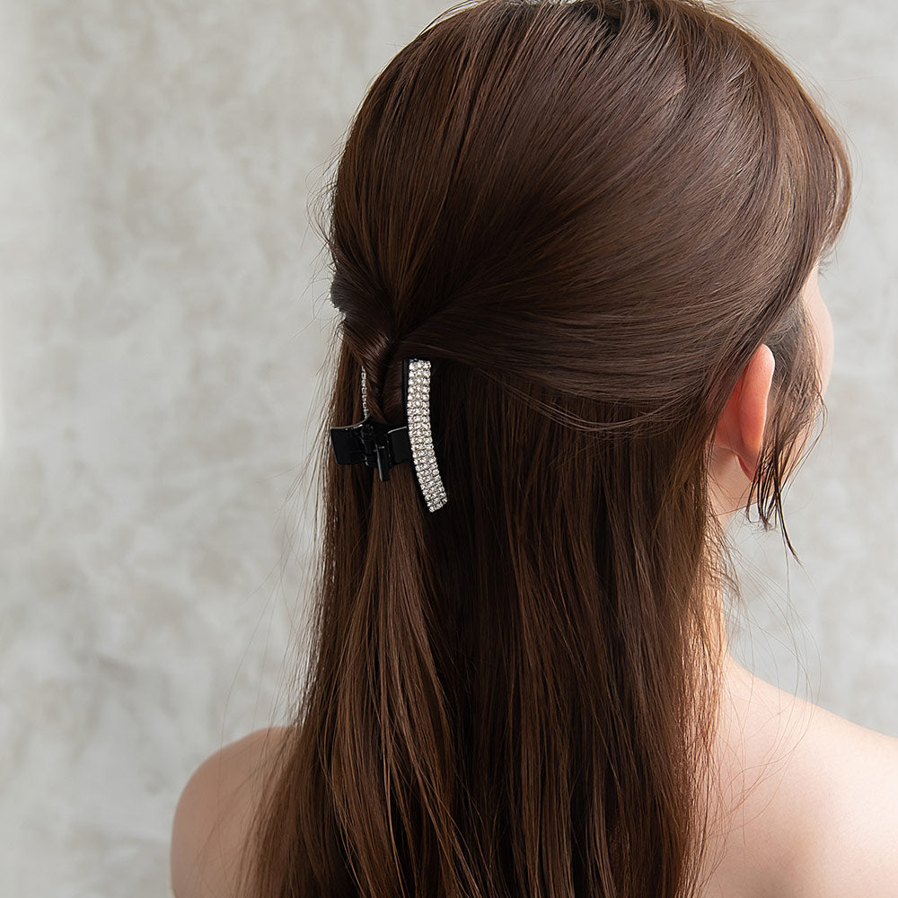 Rhinestone T Shaped Hair Claw - osewaya