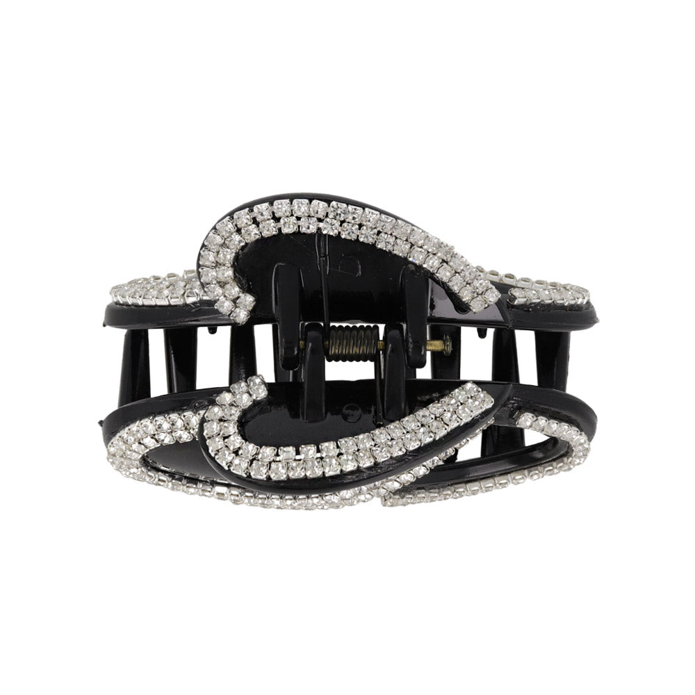 Rhinestone Oval Hair Claw