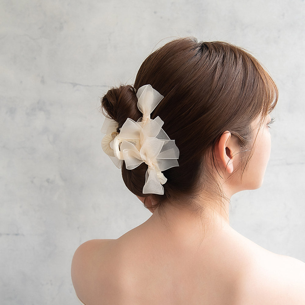 Sheer Allover Ribbon Hair Claw