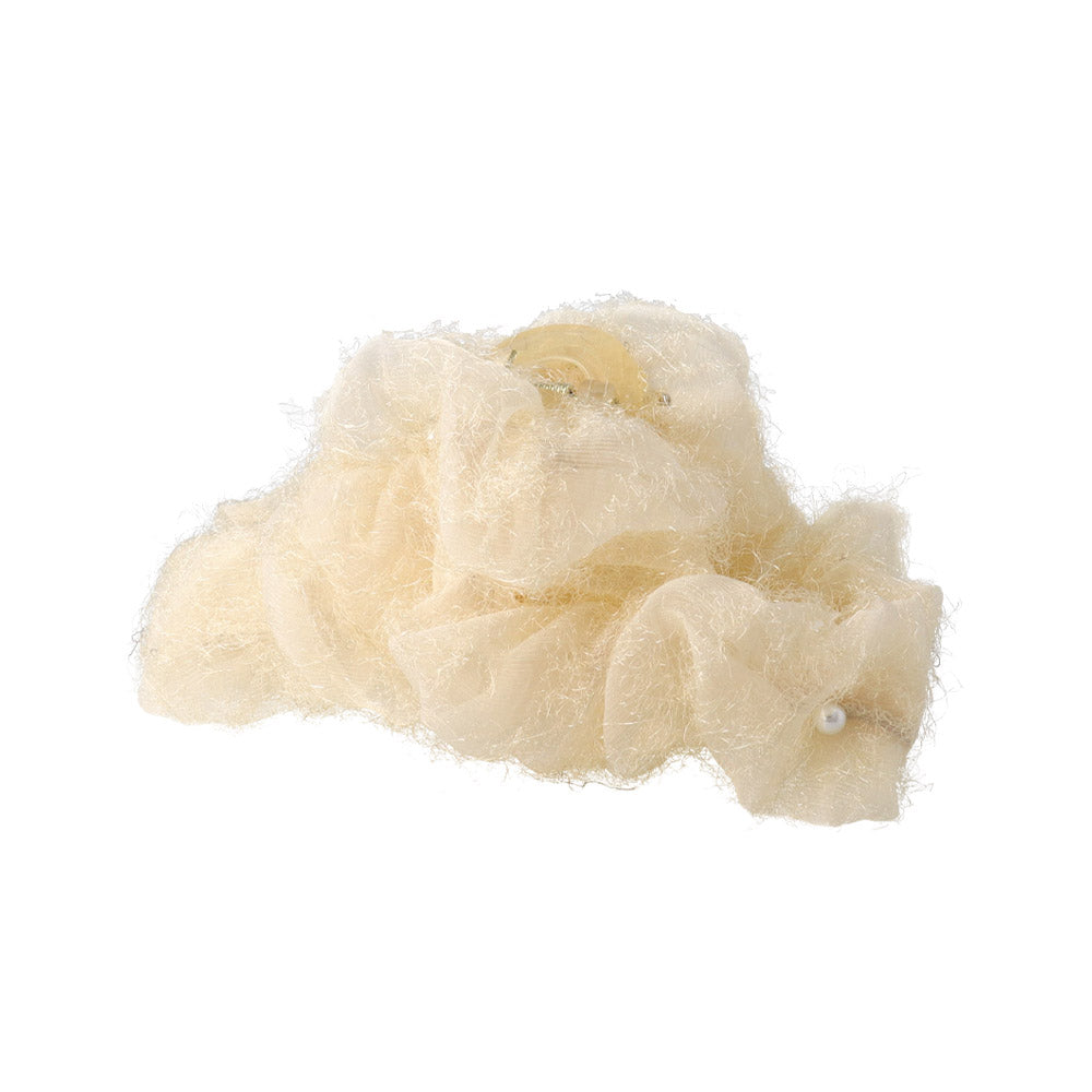 Frayed Pearl Encrusted Hair Claw