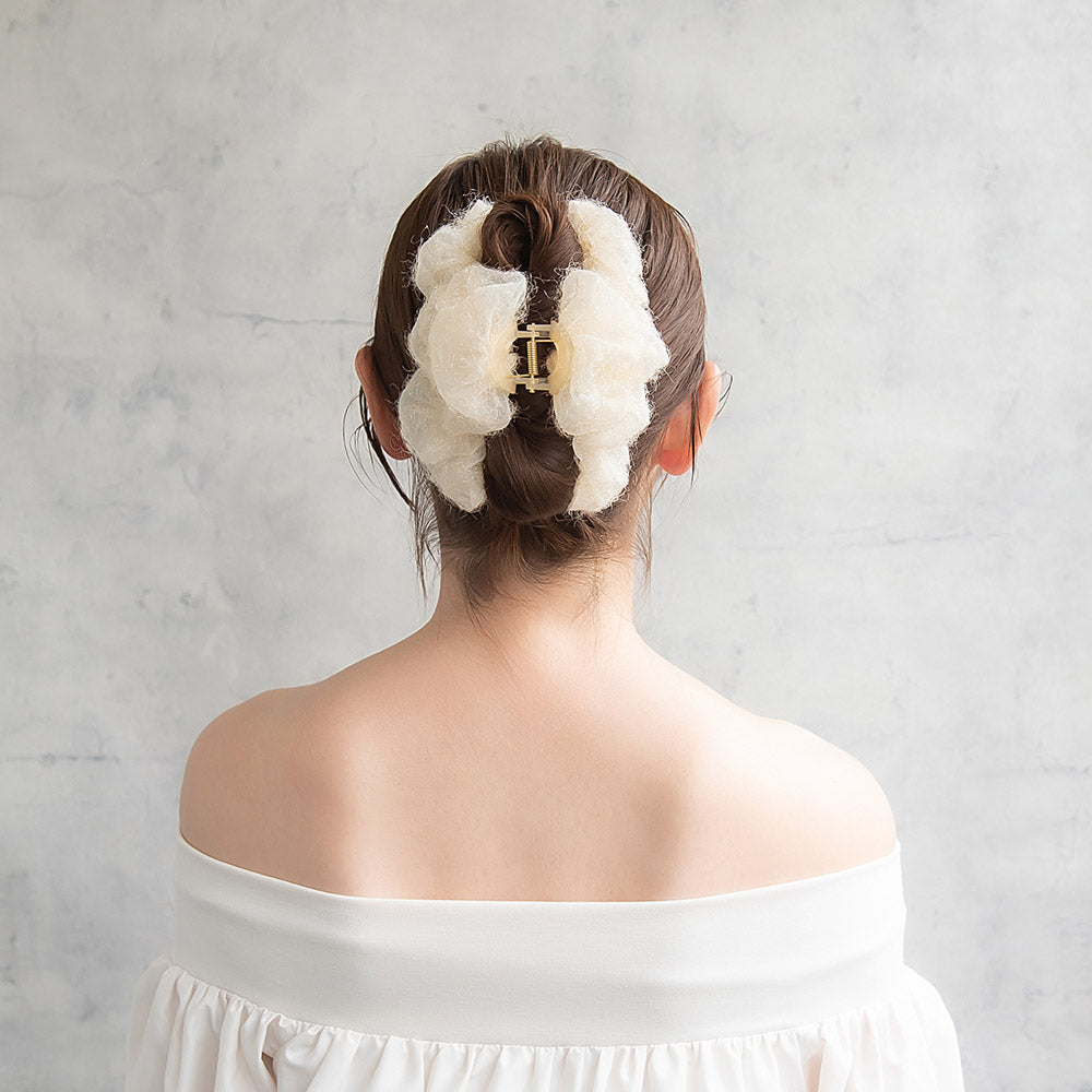 Frayed Pearl Encrusted Hair Claw