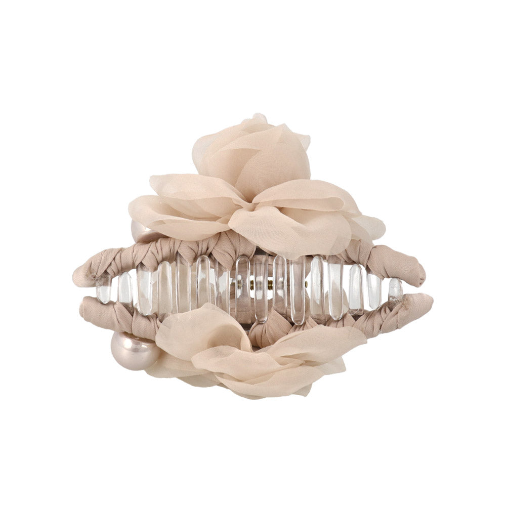 Sheer Soft Rose Hair Claw