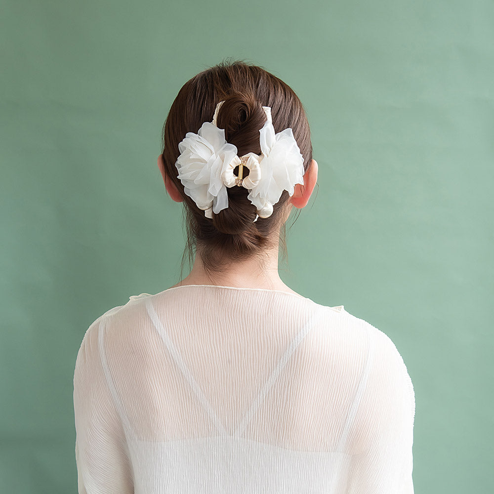 Sheer Soft Rose Hair Claw