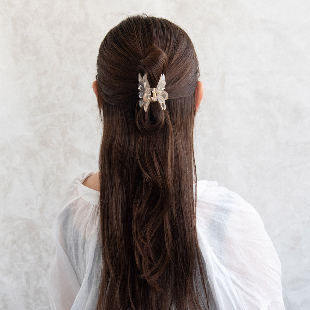 Translucent Flower Hair Claw