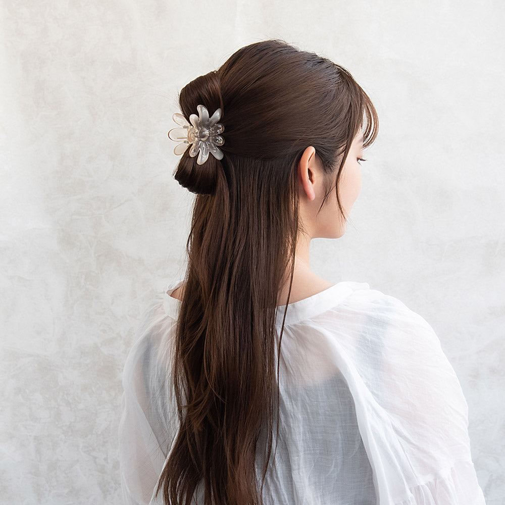 Translucent Flower Hair Claw