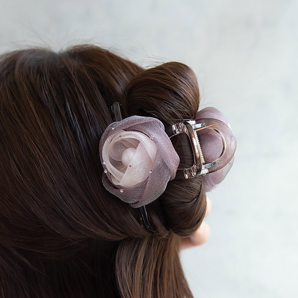 Tulle Flower Hair Claw