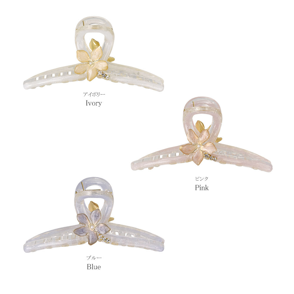 Floral Jelly Loop Hair Claw