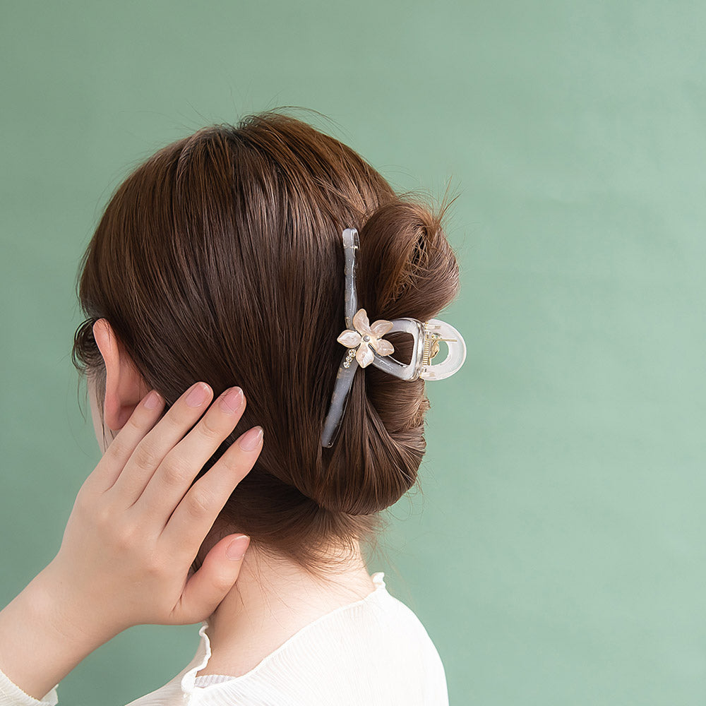 Floral Jelly Loop Hair Claw